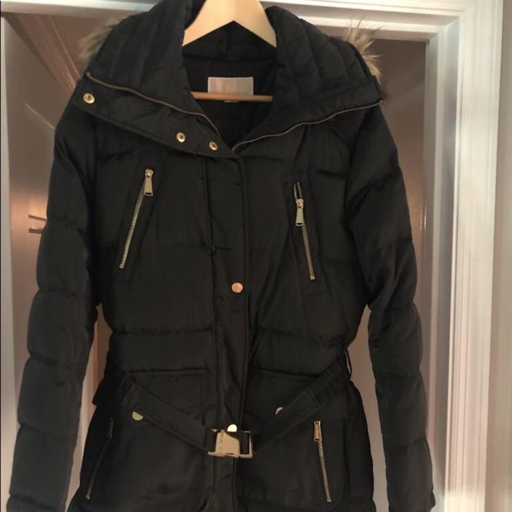 Michael Kors black puffer coat, size large